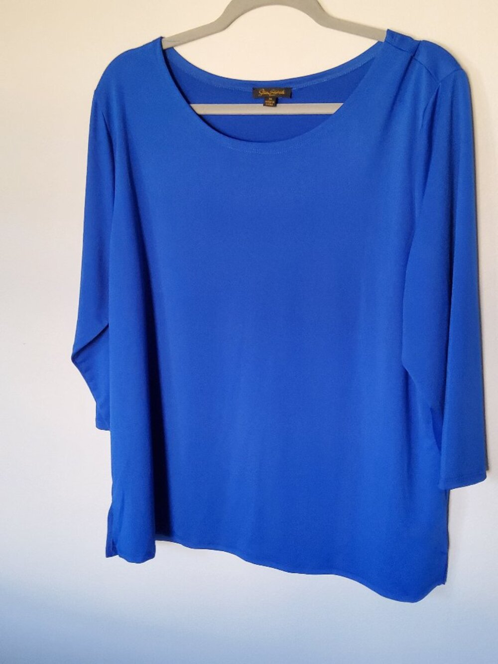 Steven Edwards Royal Blue scoop neck Blouse Plus size 1X